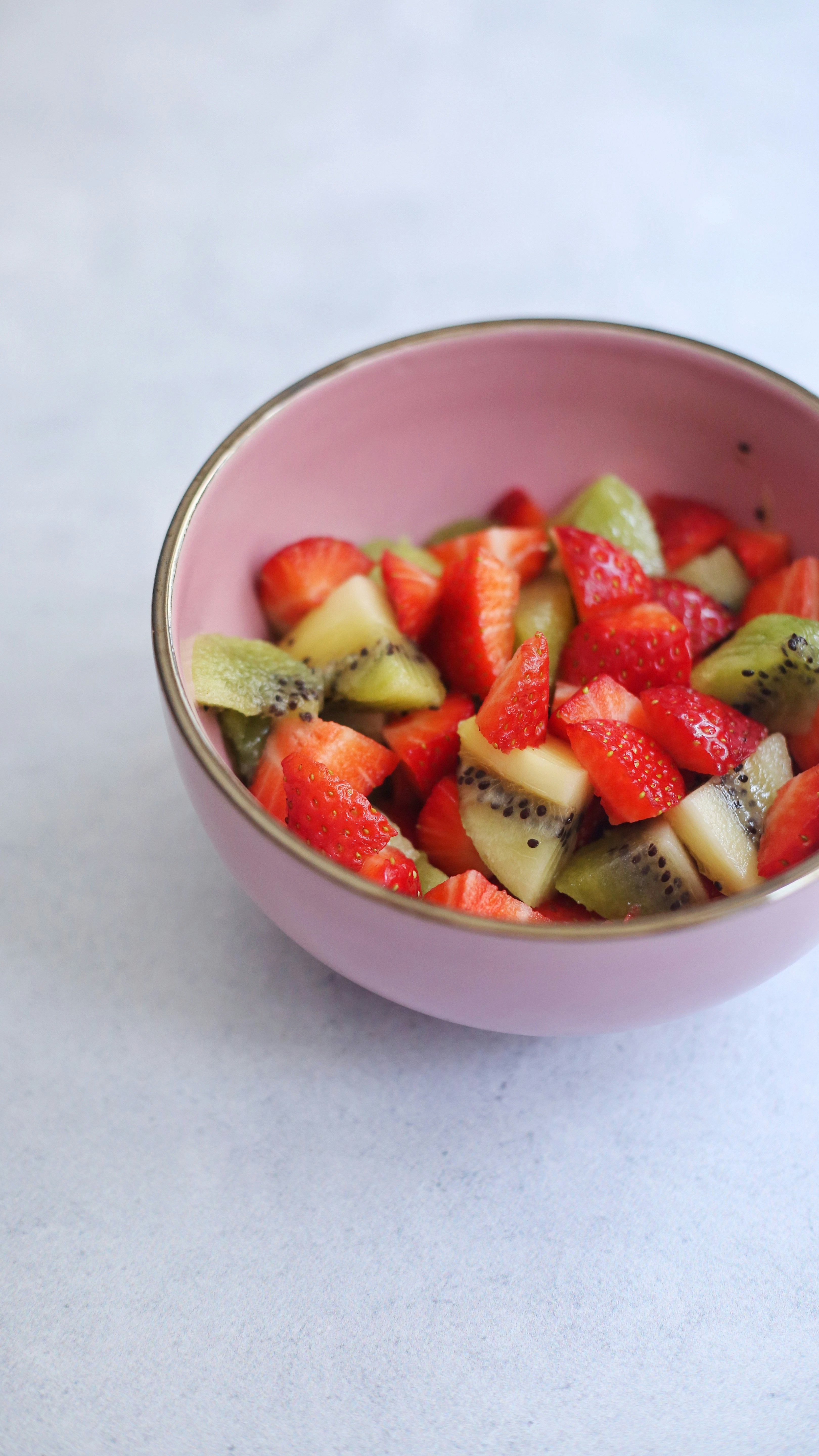 Fresh Strawberry Kiwi Fruit Salad