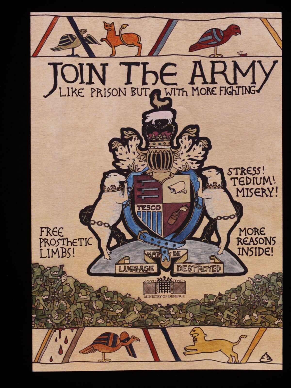 Satirical British Army Recruitment Poster