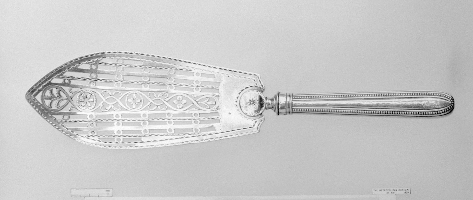 Antique Pierced Silver Serving Utensil