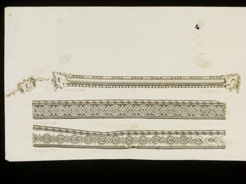 Antique Ornamental Border Design Sketches