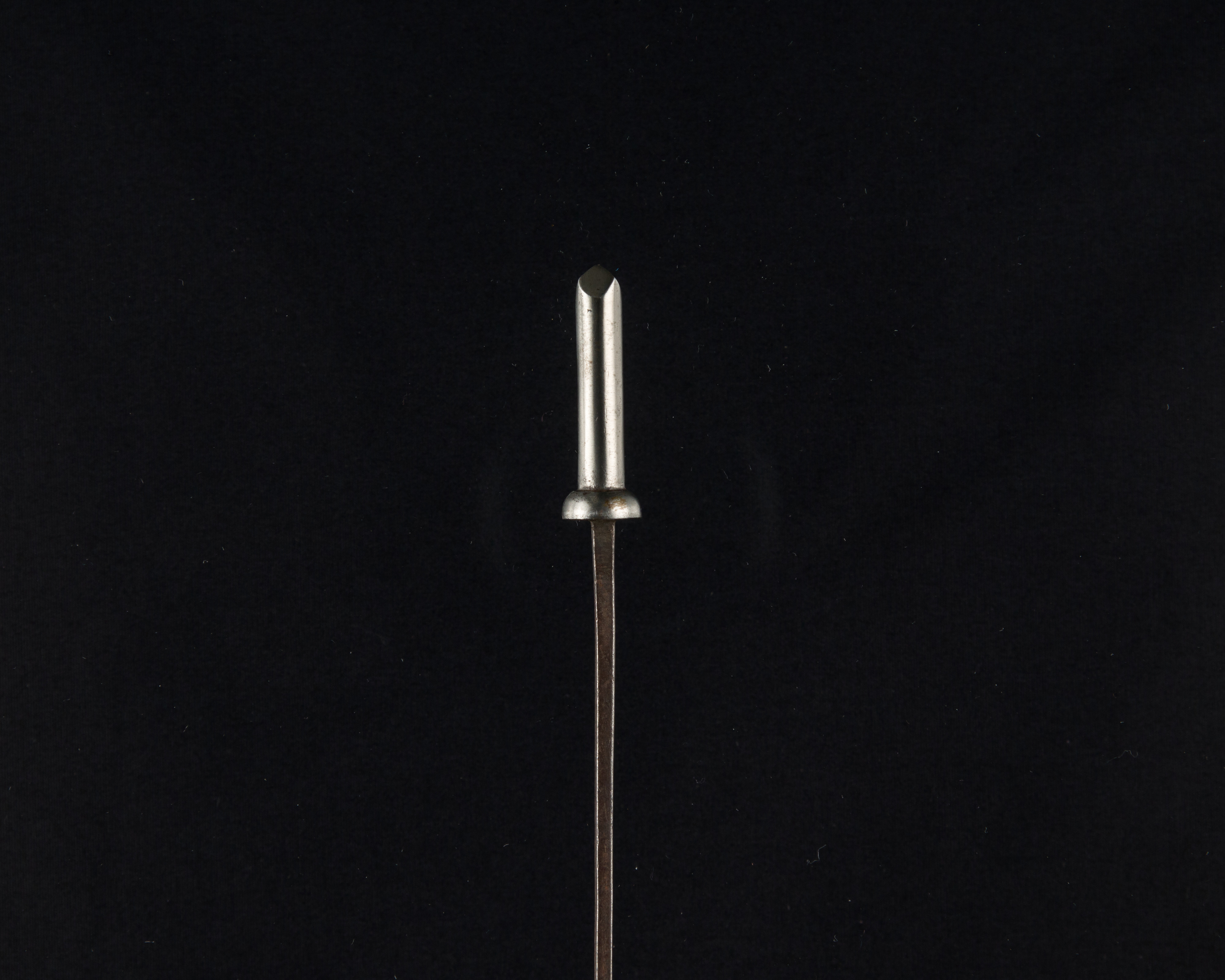 Metal Pop Rivet on Black Background