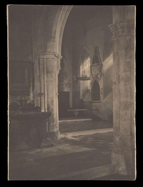 Vintage Church Interior View