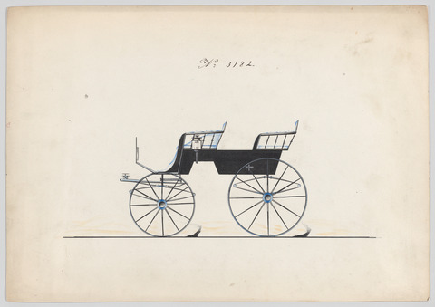 Vintage Horse Carriage Design Drawing
