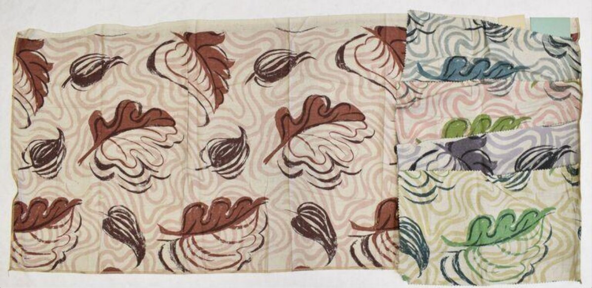 Leaf Print Fabric Swatches