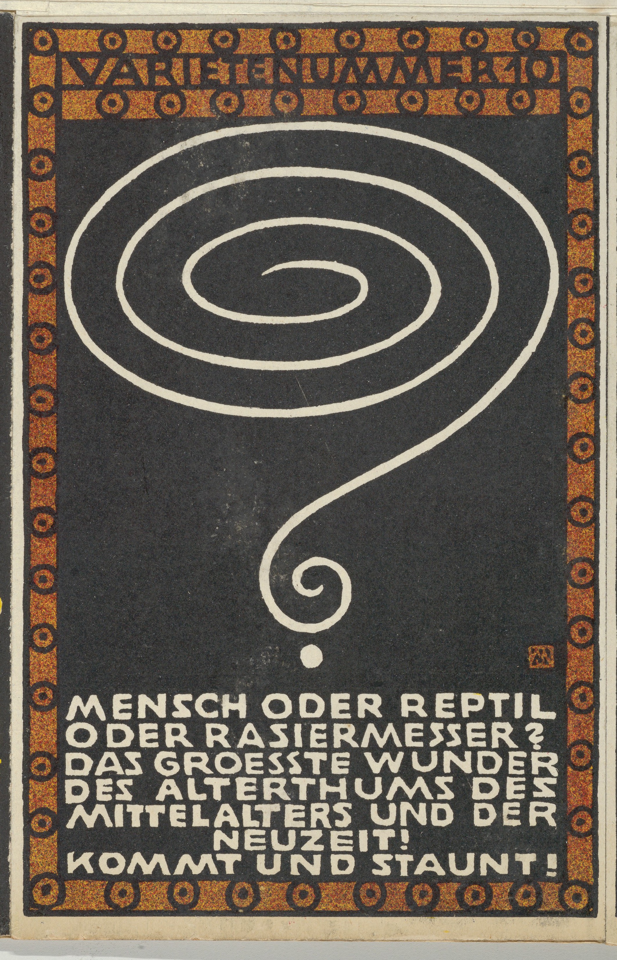 Vintage German Vaudeville Advertisement Poster