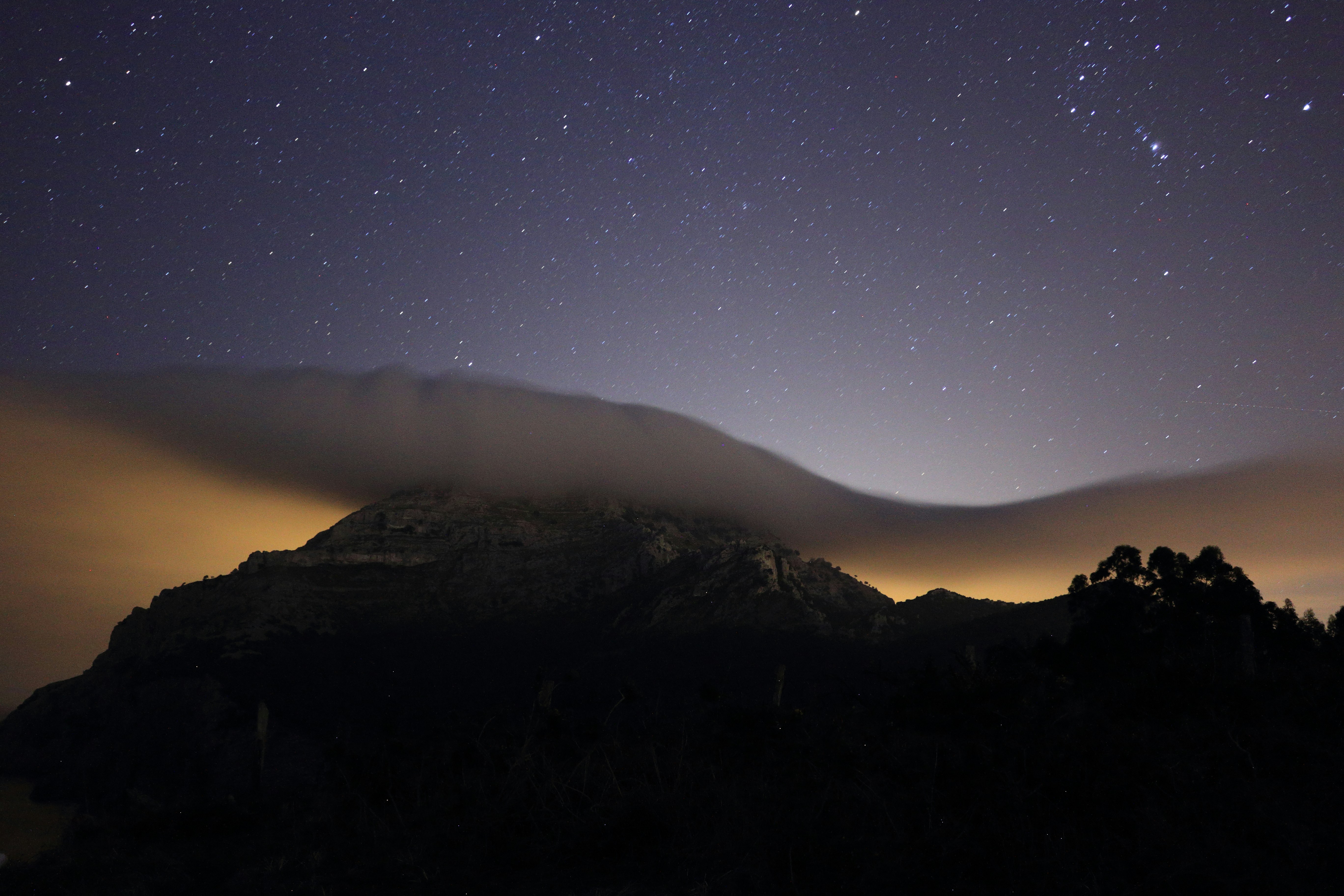 Starry Night Over Mountain
