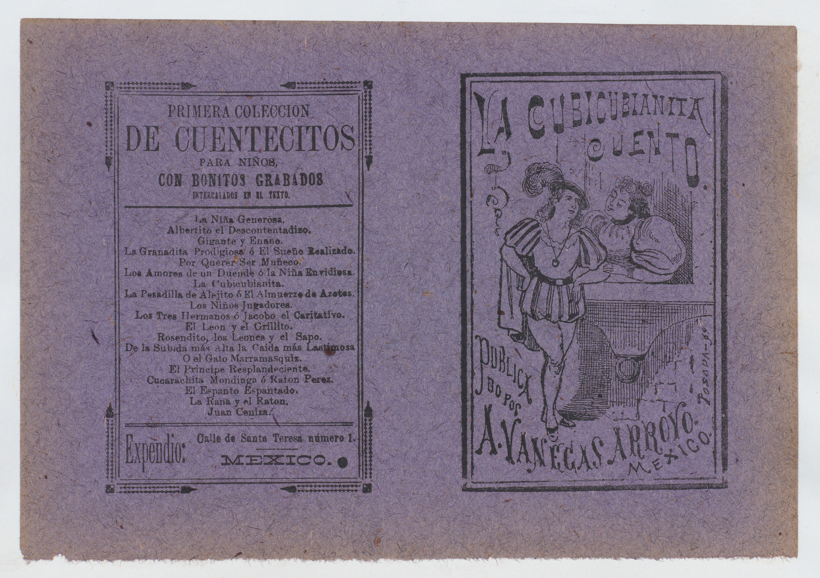 Antique Mexican Children's Story Cover