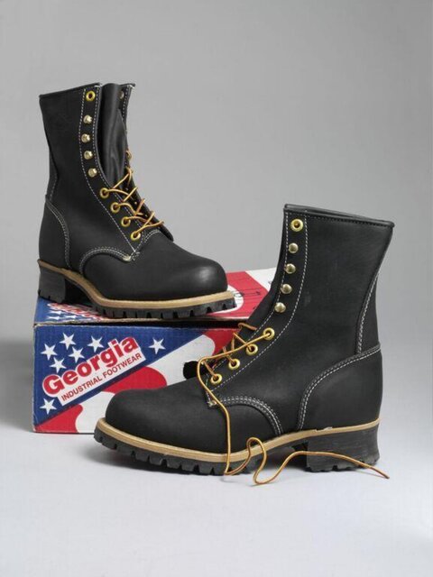 Black Georgia Industrial Work Boots
