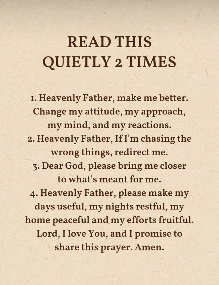Shareable Four Point Christian Prayer