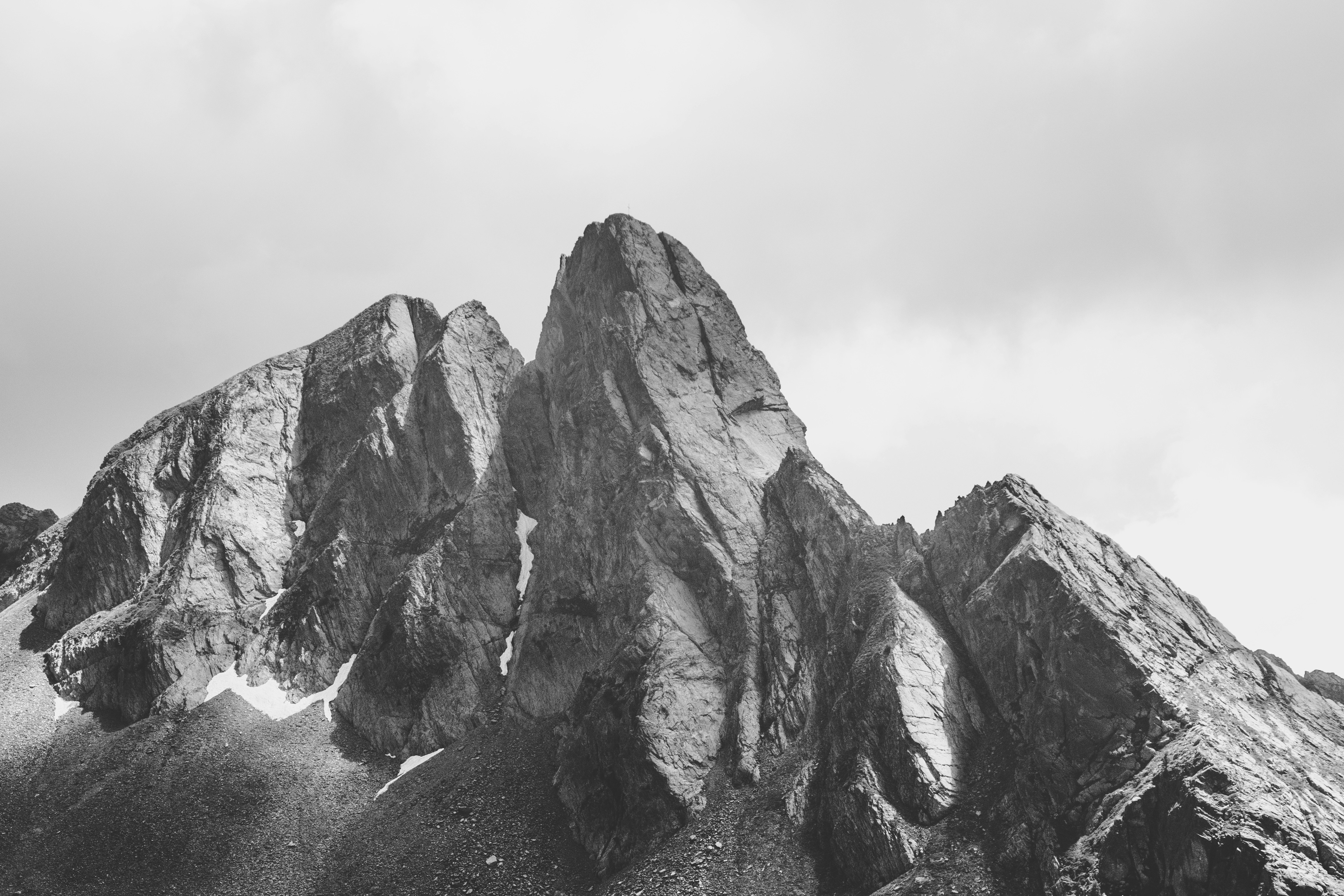 Black and White Rocky Mountain Peaks