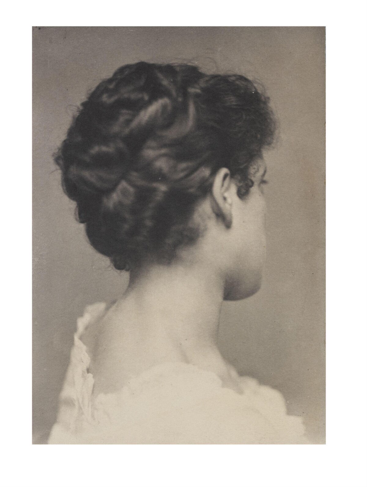Vintage Back View Portrait of Woman