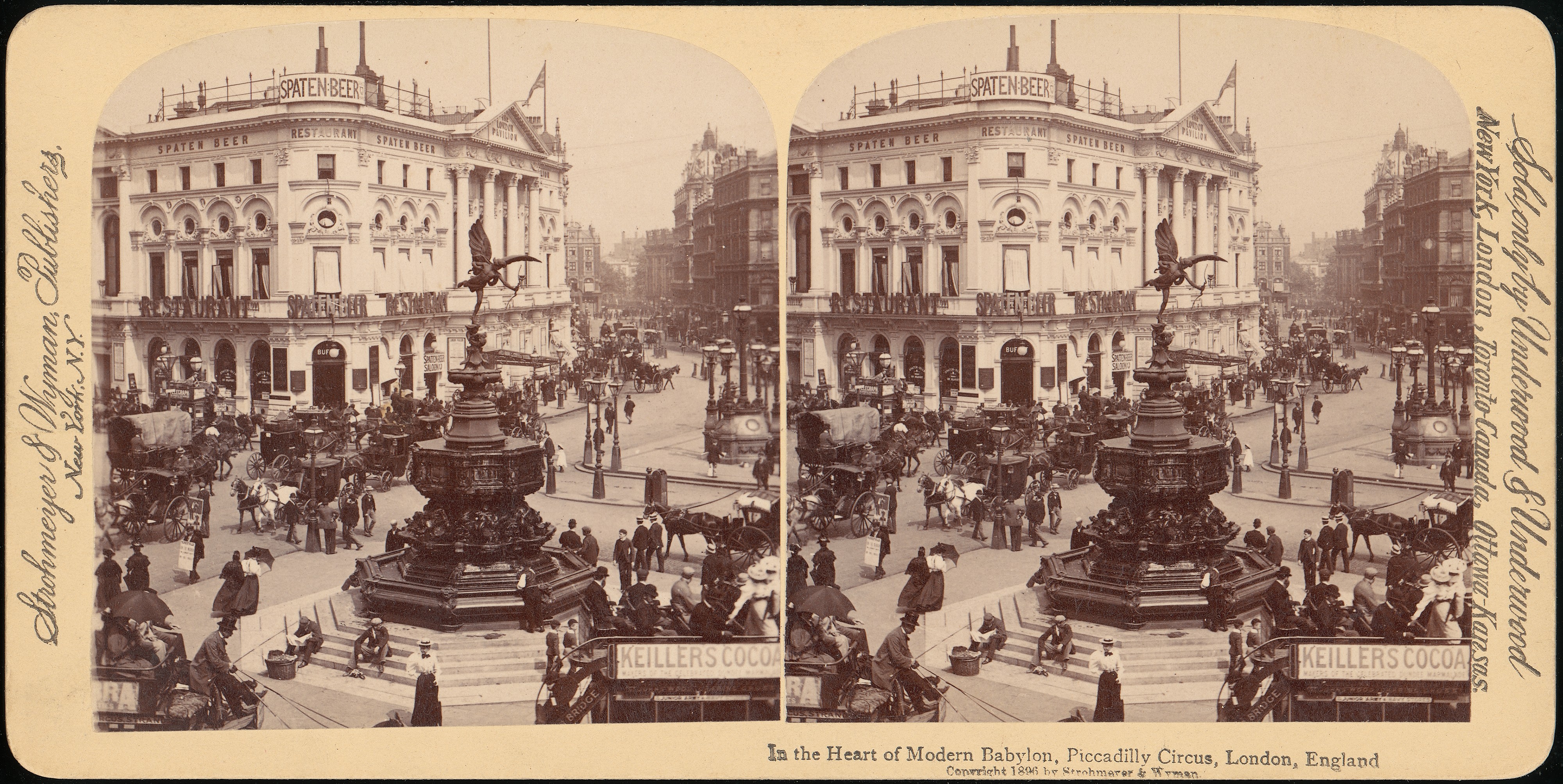1896 Piccadilly Circus London