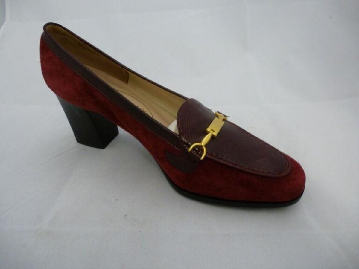 Burgundy Red High Heel Loafer