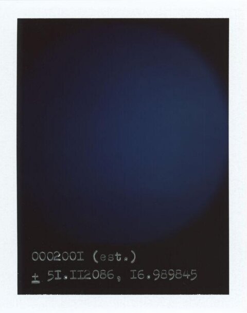 Handwritten Astronomical Coordinate Record