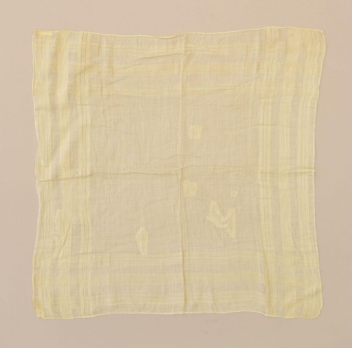 Pale Yellow Vintage Sheer Handkerchief