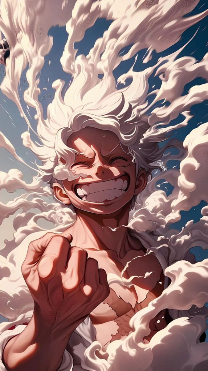 Gear 5 Luffy Laughing Portrait