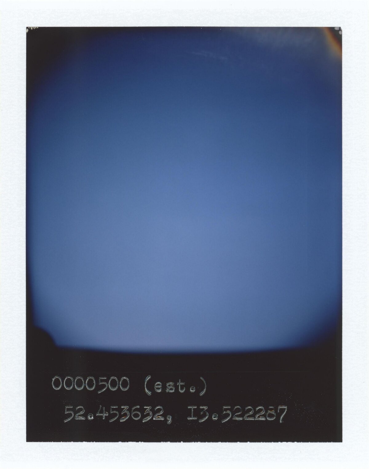 Gradient Blue Sky With Coordinates