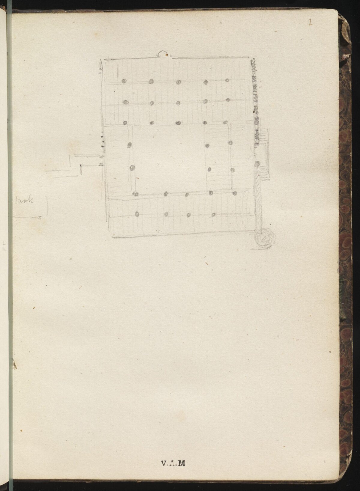 Pencil Sketch of Floor Plan