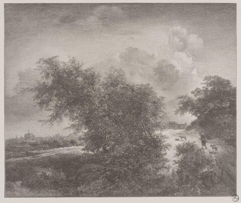 Rural Landscape with Traveler