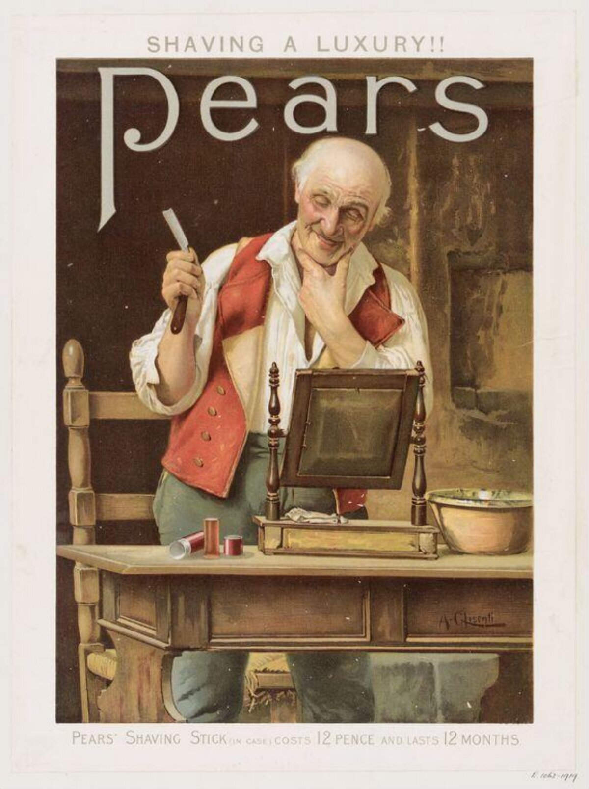 Vintage Pears Shaving Advertisement