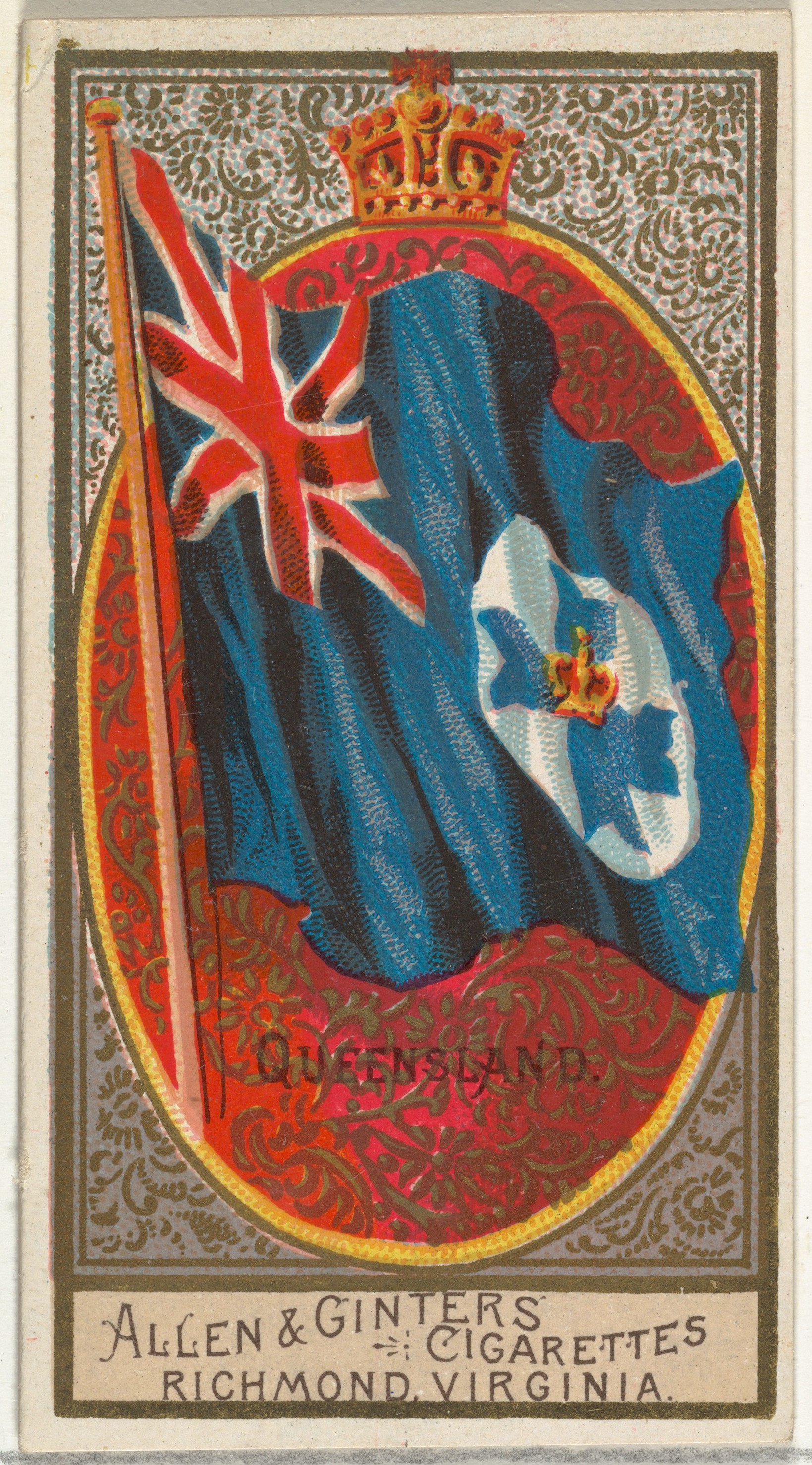 Queensland Flag Vintage Cigarette Card — Flags