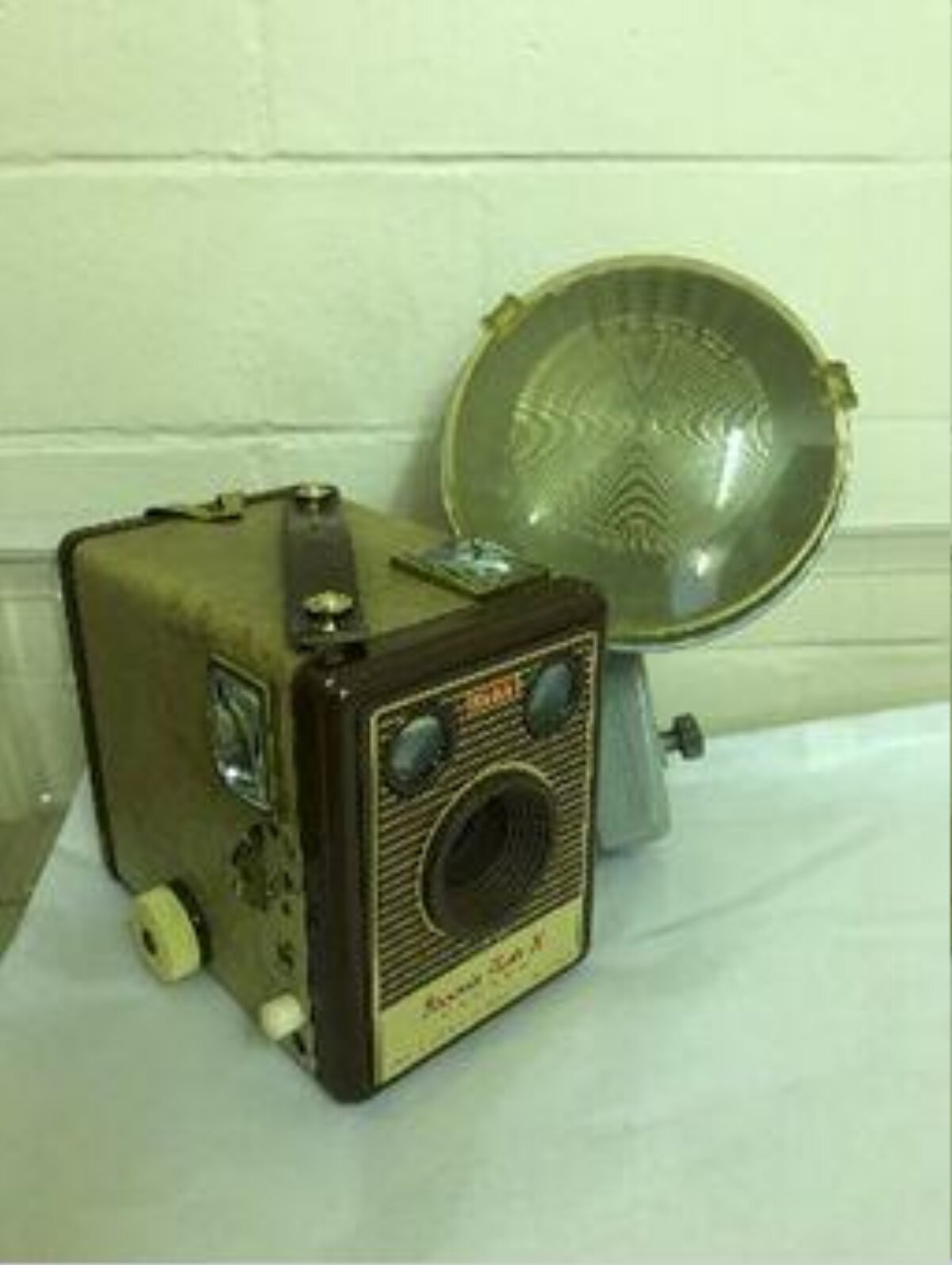 Vintage Box Camera With Flash