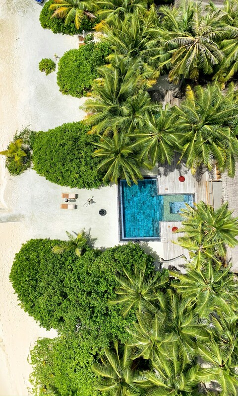 Aerial View of Beachside Private Pool