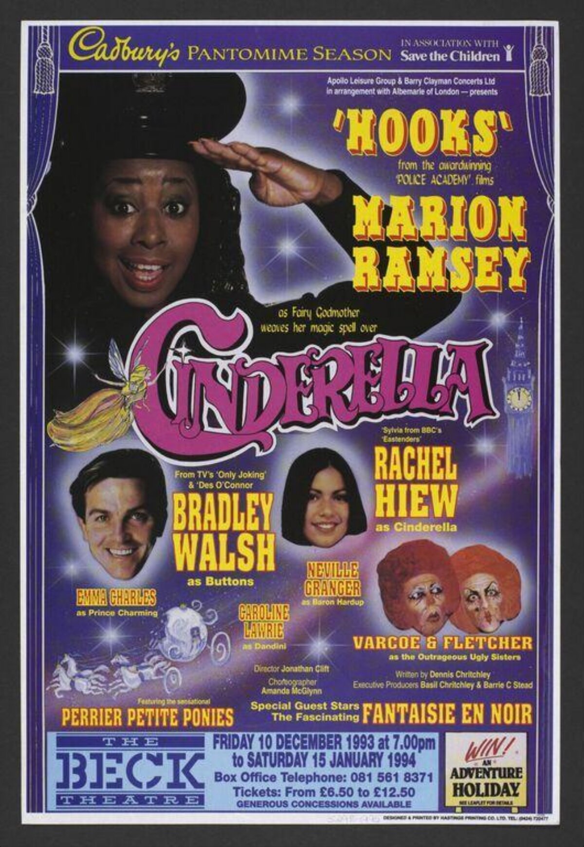 1993 Cinderella Pantomime Theatre Poster