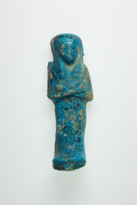 Ancient Blue Glazed Shabti Figurine