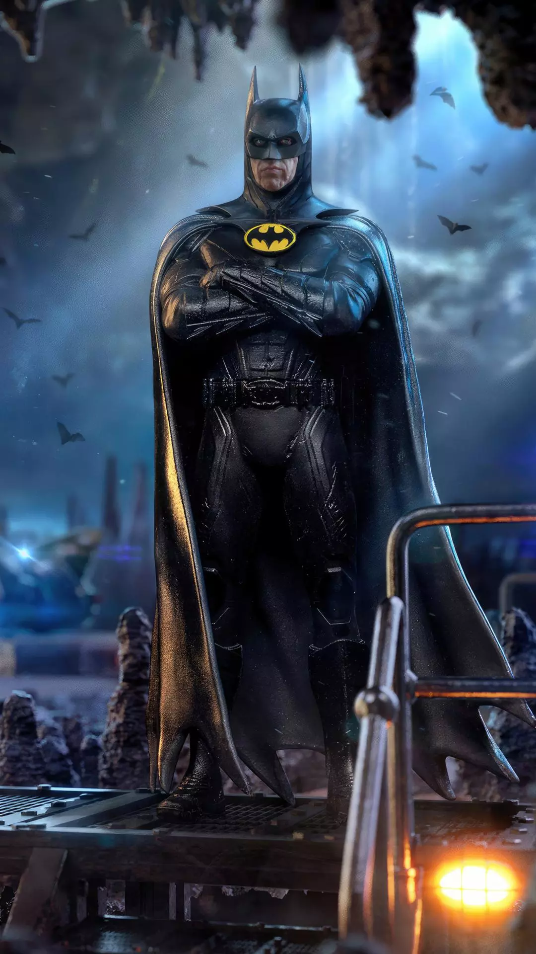 Batman Standing in Batcave