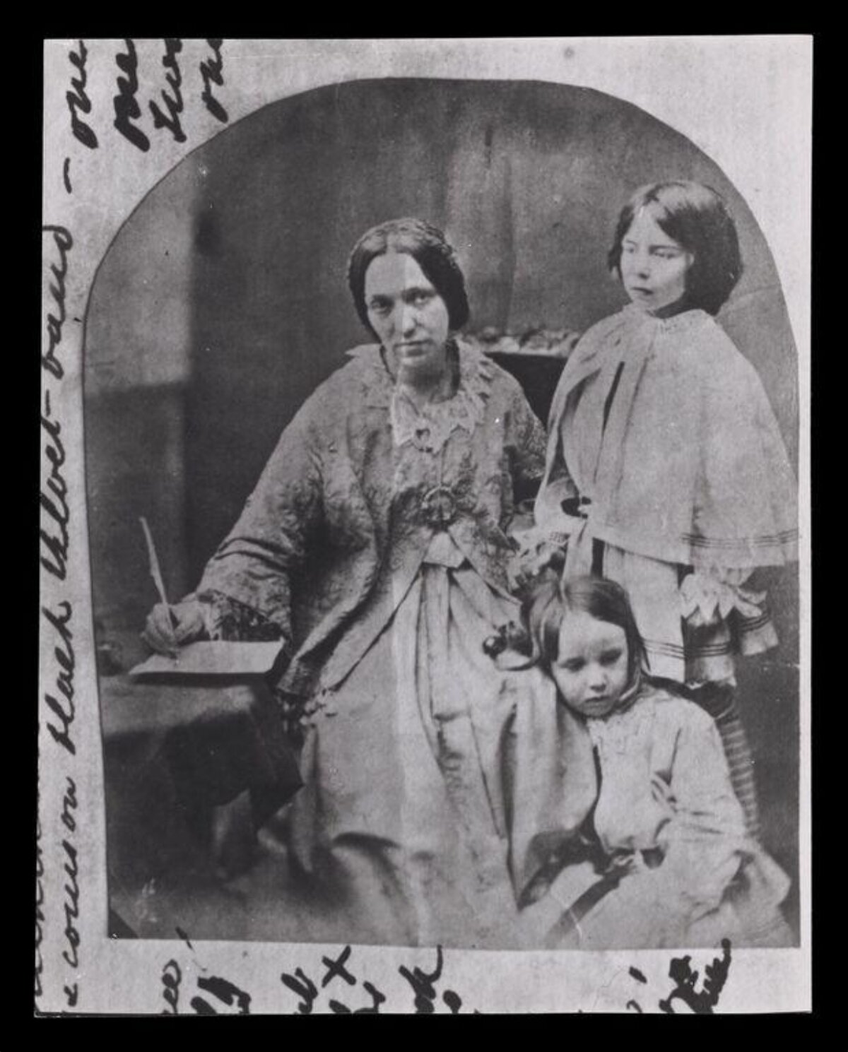 Vintage Portrait of Woman and Two Children