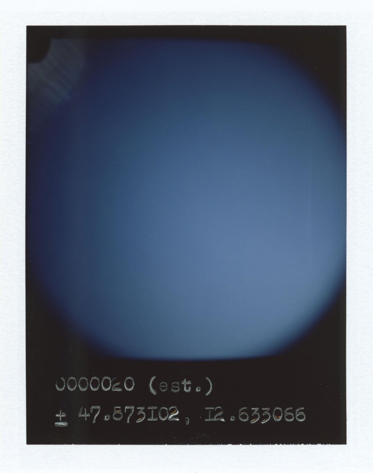 Polaroid Coordinate Sky Shot