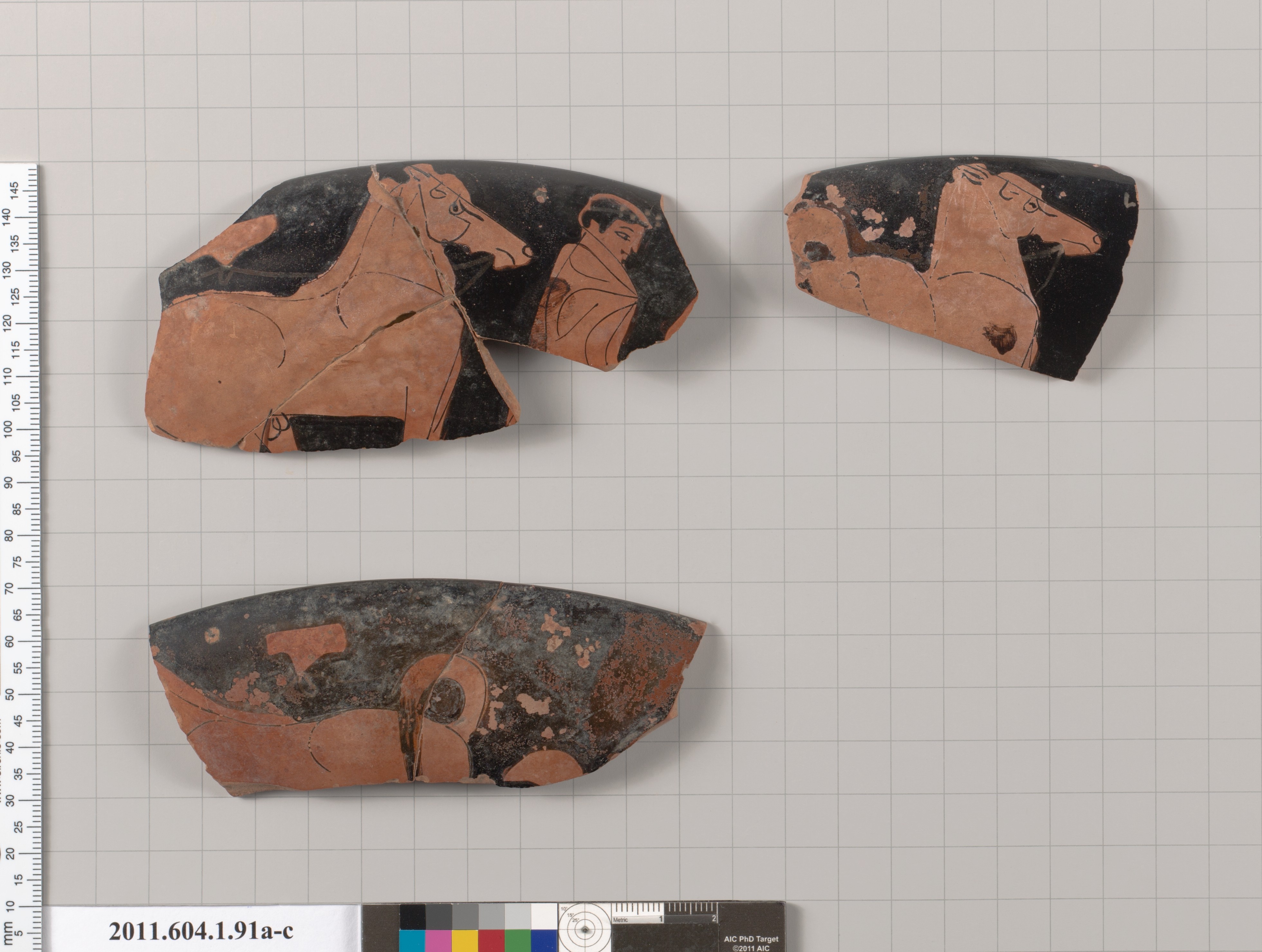 Three Ancient Pottery Fragments