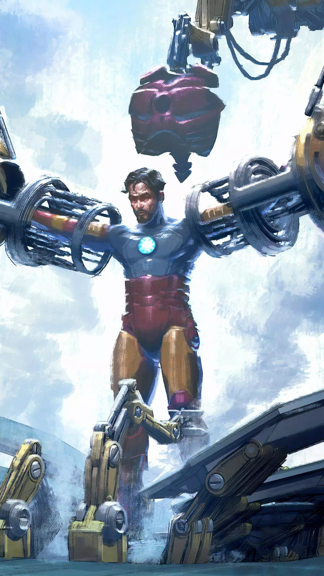 Tony Stark Assembling Iron Man Armor