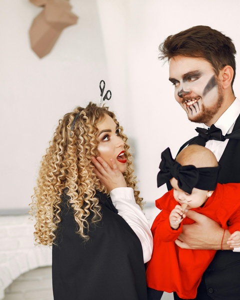 Family Halloween Costume Portrait