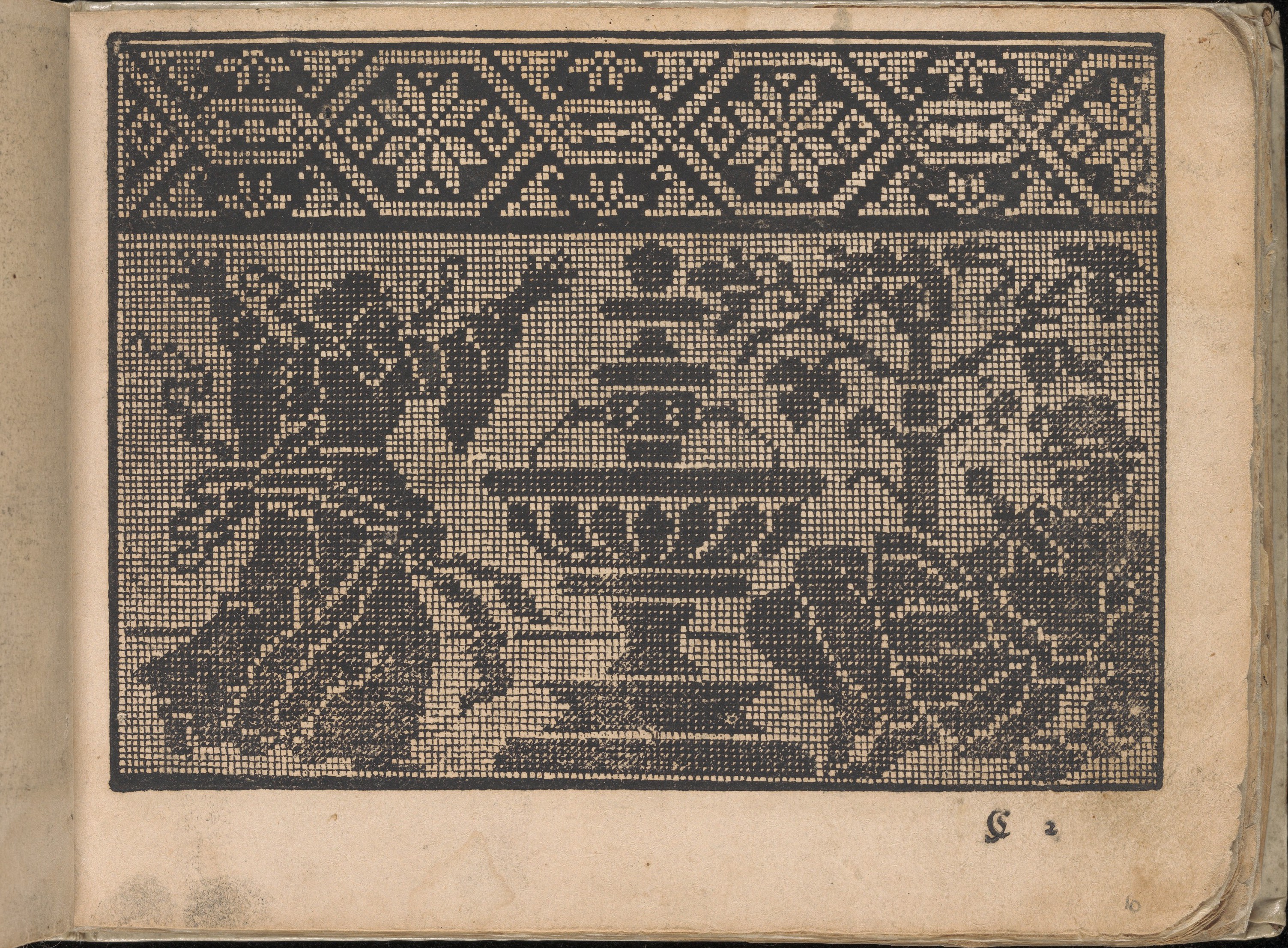 Antique Printed Cross-stitch Pattern