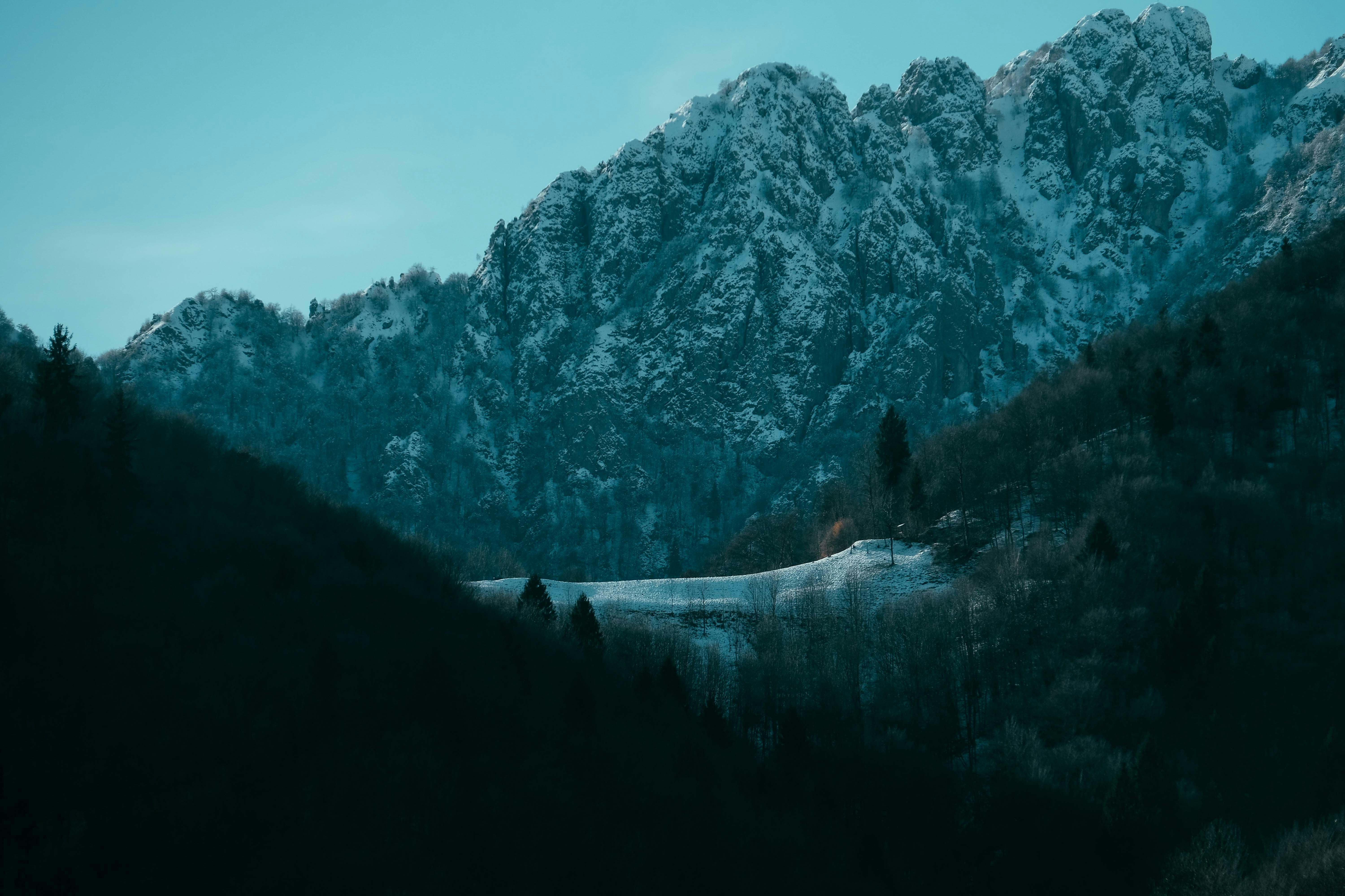 Snowy Rocky Mountain Landscape
