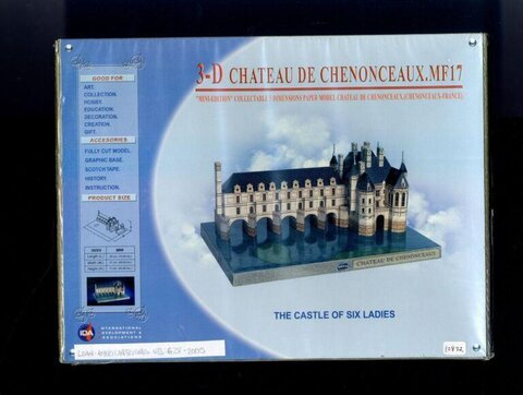 Chenonceau Castle 3D Paper Model Packaging