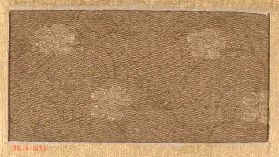 Woven Silk Fragment with Floral Wave Pattern