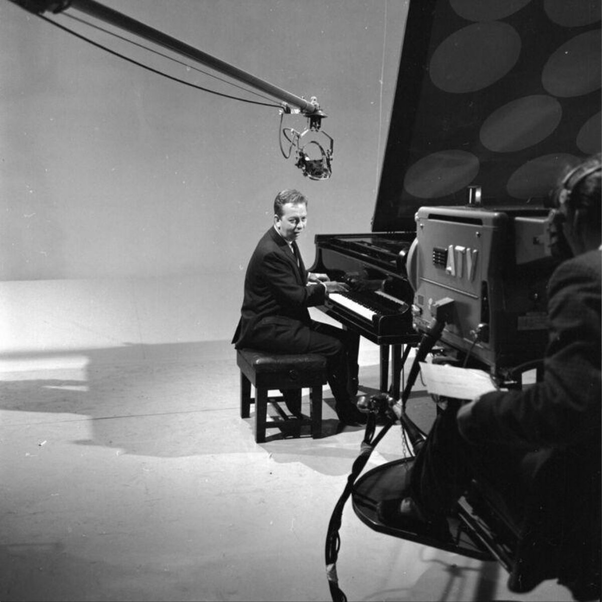 Pianist During Television Studio Recording