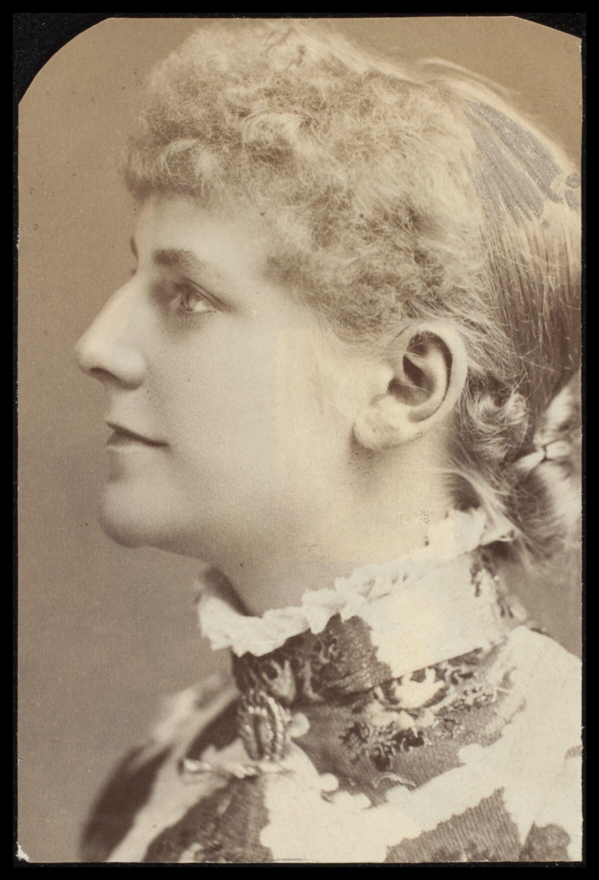 Vintage Profile Portrait of Victorian Woman