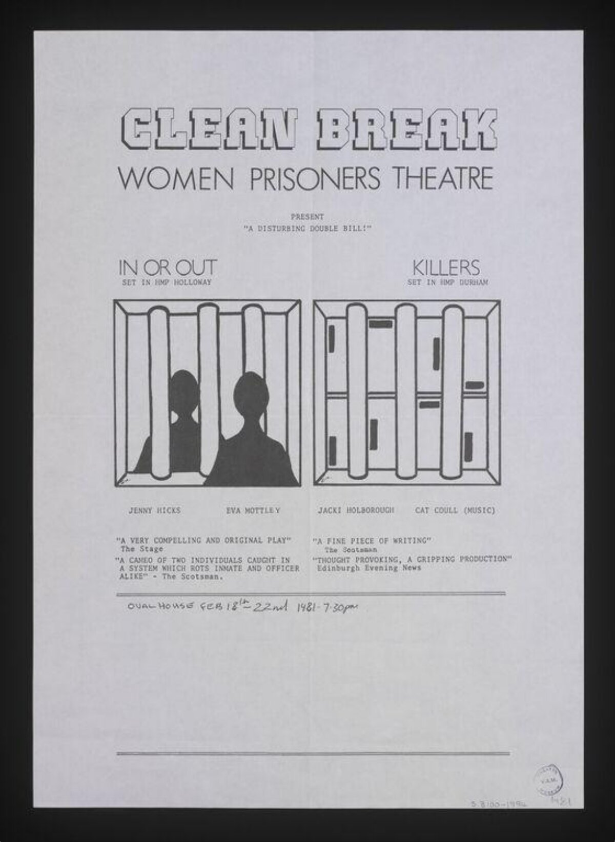 Clean Break Women Prisoners Theatre Poster