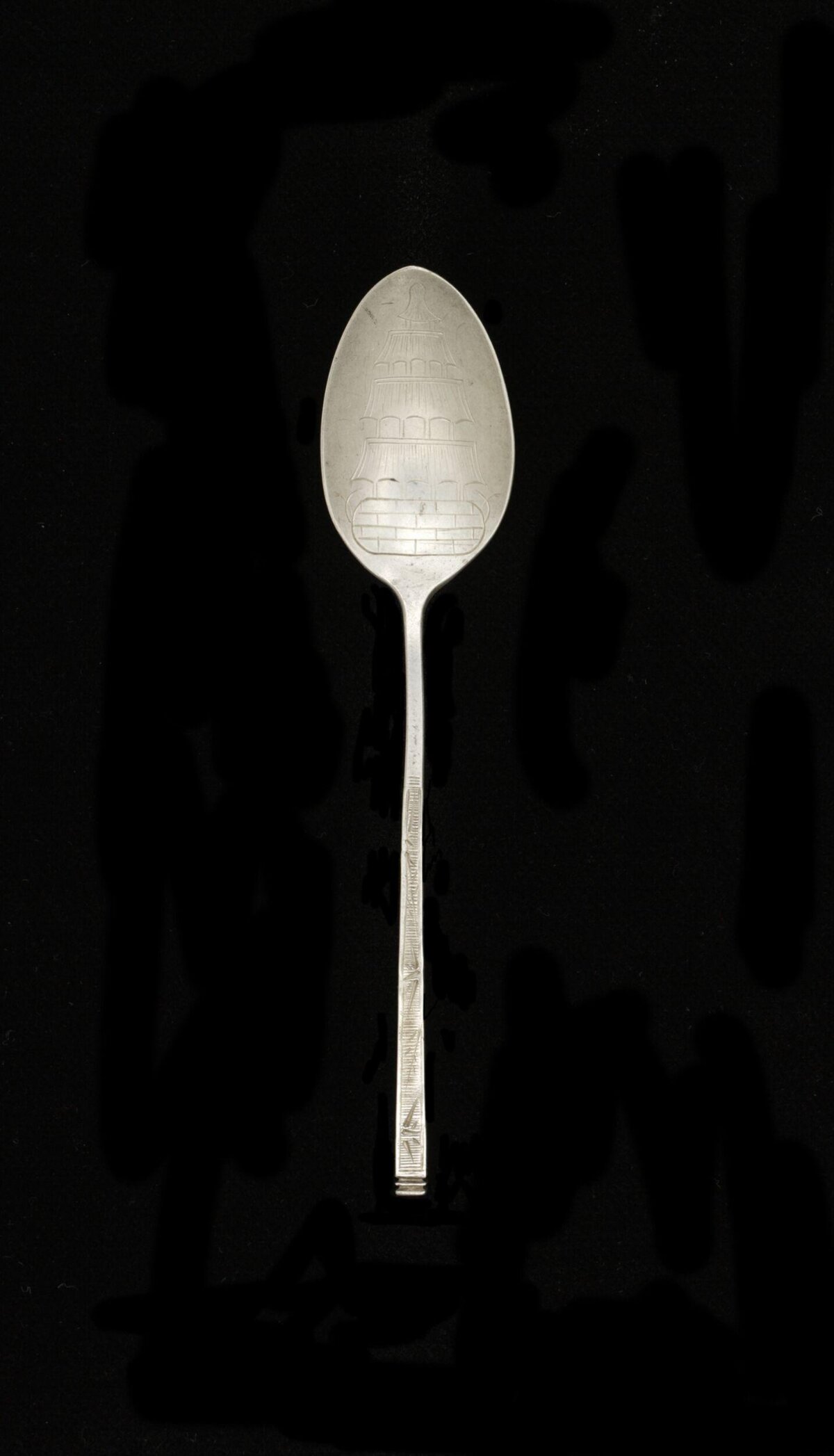 Engraved Pagoda Souvenir Spoon