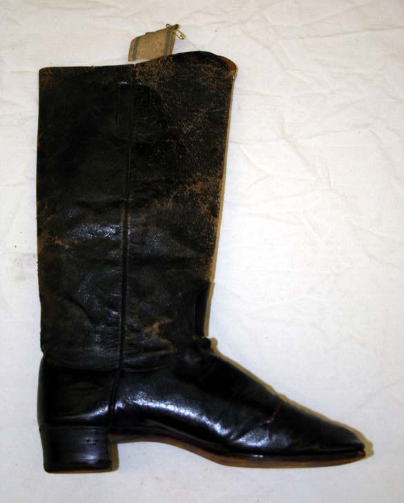 Vintage Black Leather Tall Boot