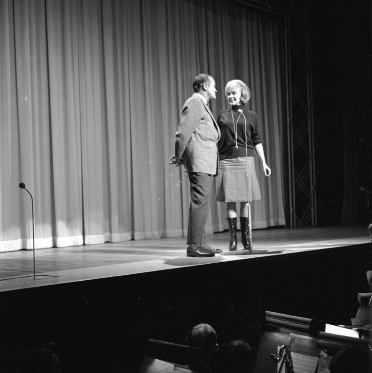 Two Performers on Theater Stage