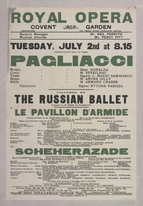 Royal Opera Covent Garden Performance Poster