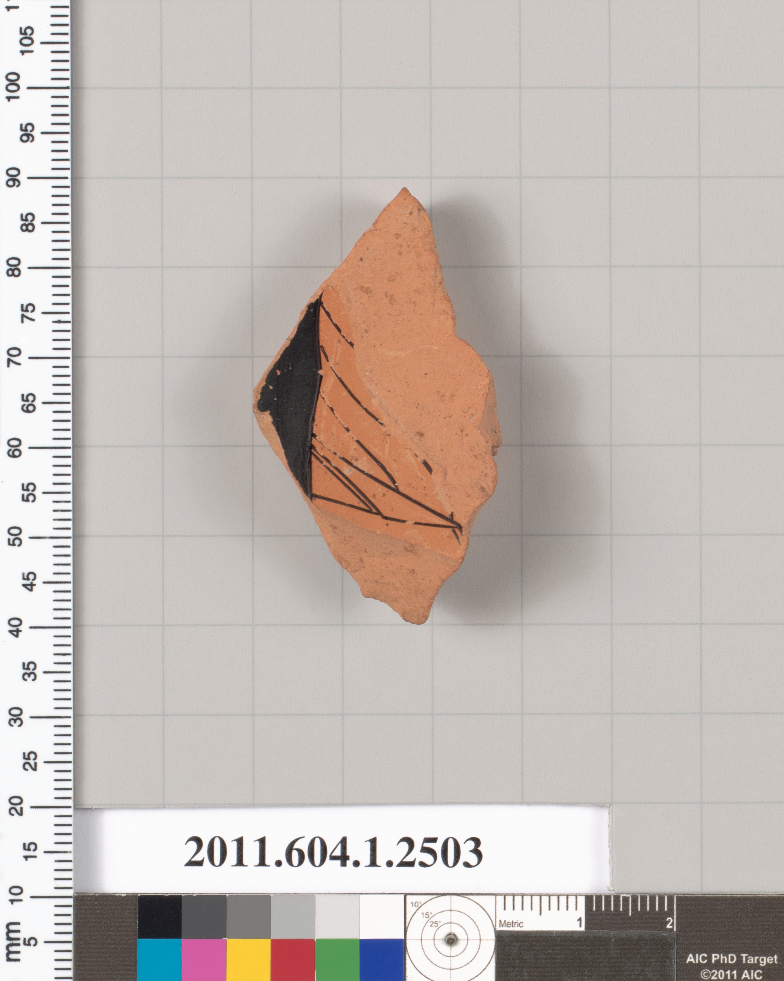 Ancient Painted Pottery Fragment