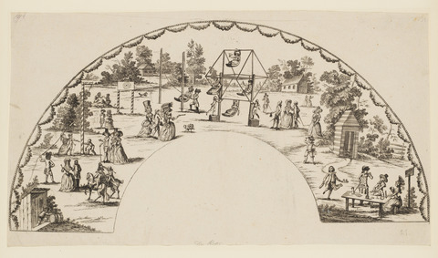 18th Century Outdoor Village Fair Etching