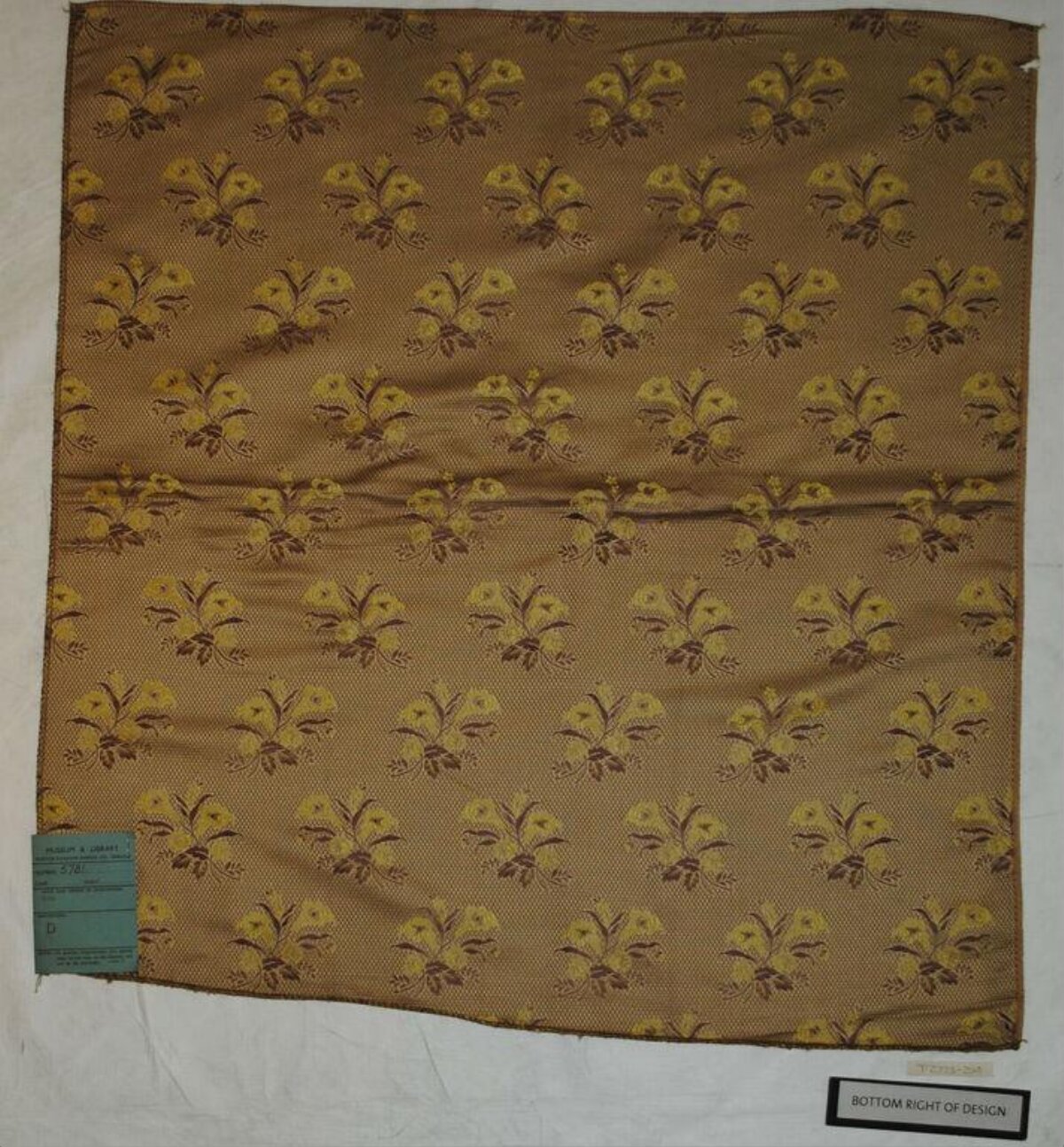 Vintage Floral Pattern Textile Sample