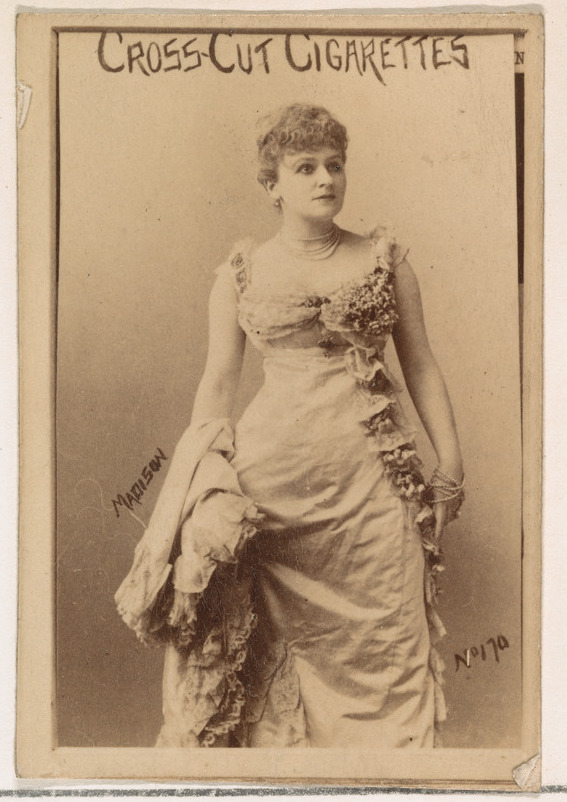 Vintage Cross-Cut Cigarettes Actress Card